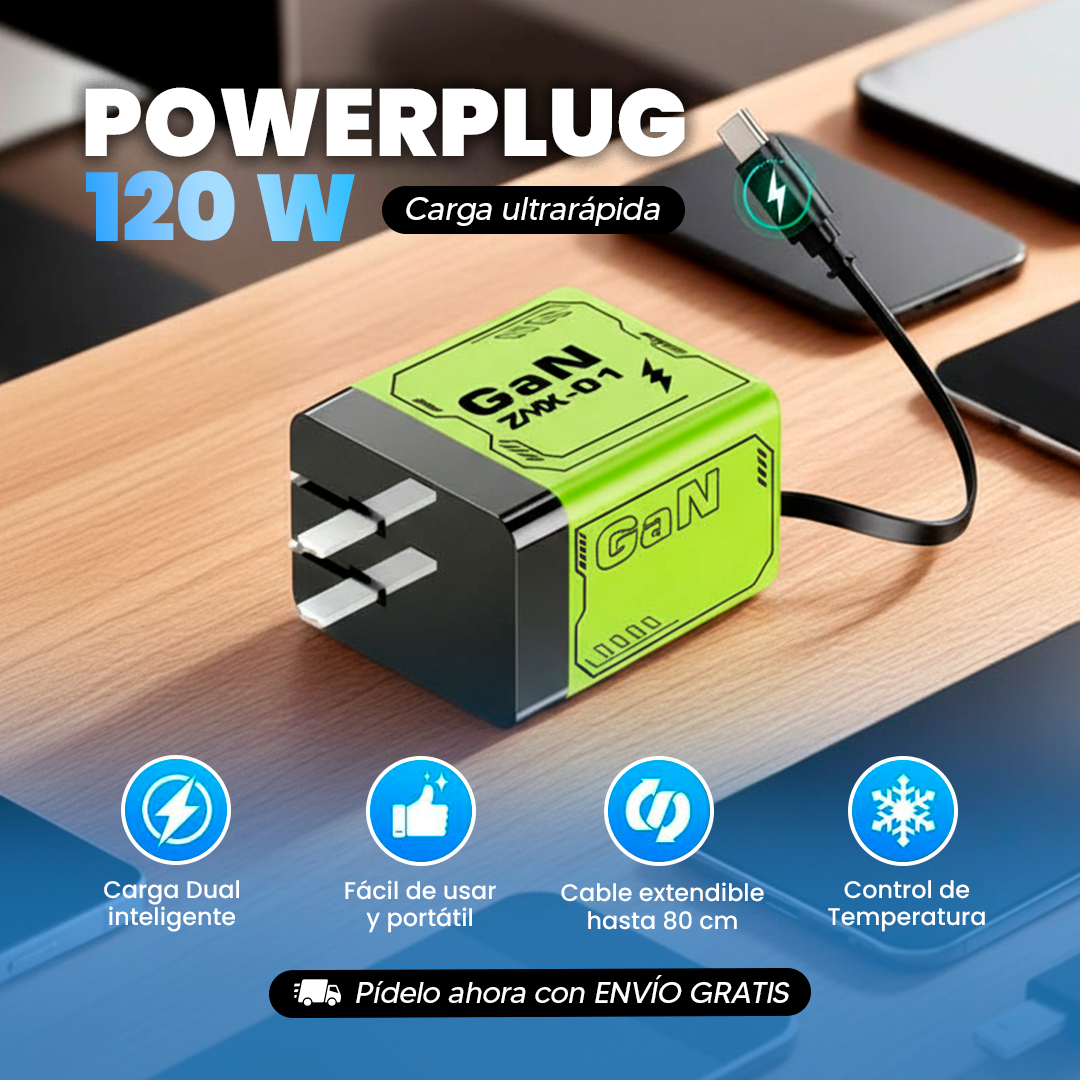 PowerPlug 120W – Cargador Ultrarrápido